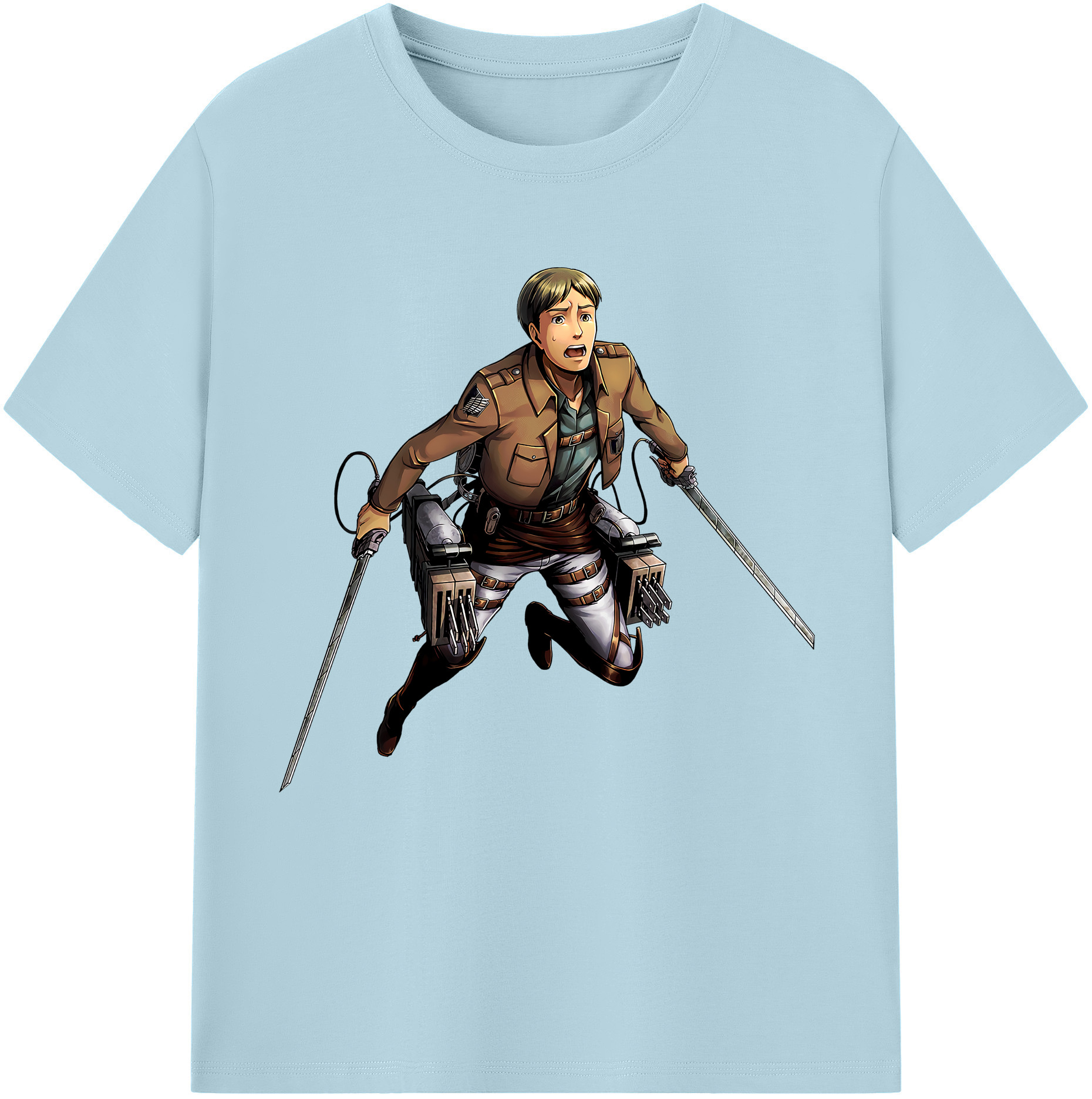 （画像用） 進撃の巨人 Attack on Titan 綿100％半袖Tシャツ（フロントプリント）